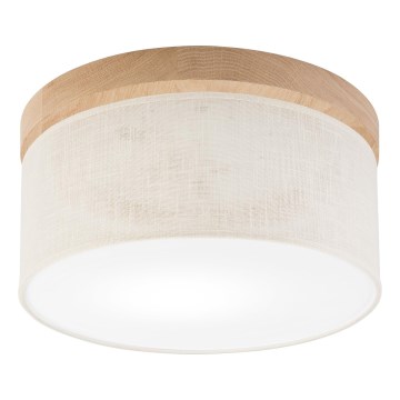 Brilagi - LED Deckenleuchte BELLADONNA 1xE27/15W/230V d 30 cm cremefarben/Eiche
