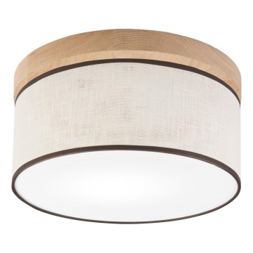 Brilagi - LED Deckenleuchte BELLADONNA 1xE27/15W/230V d 30 cm cremefarben/Eiche
