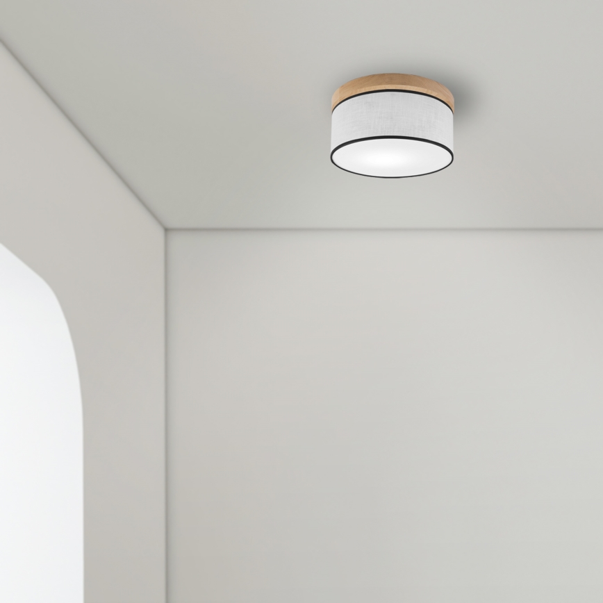 Brilagi - LED Deckenleuchte BELLADONNA 1xE27/15W/230V d 30 cm weiß/Eiche