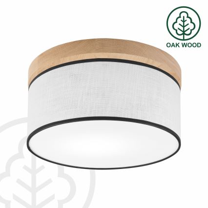 Brilagi - LED Deckenleuchte BELLADONNA 1xE27/15W/230V d 30 cm weiß/Eiche