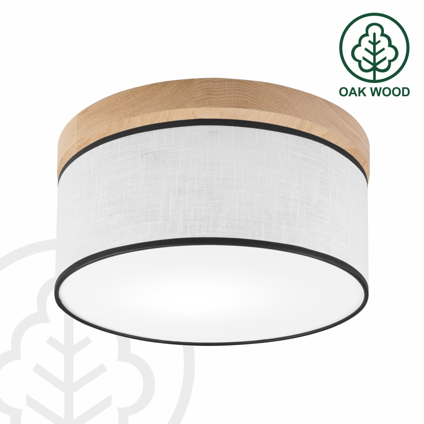 Brilagi - LED Deckenleuchte BELLADONNA 1xE27/15W/230V d 30 cm weiß/Eiche