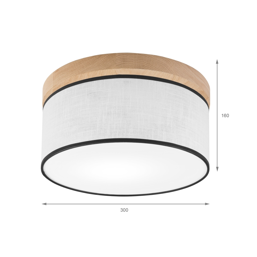 Brilagi - LED Deckenleuchte BELLADONNA 1xE27/15W/230V d 30 cm weiß/Eiche