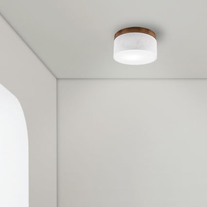 Brilagi - LED Deckenleuchte BELLADONNA 1xE27/15W/230V d 30 cm weiß/Eiche Kirsche
