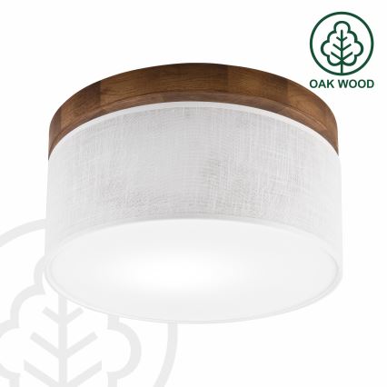 Brilagi - LED Deckenleuchte BELLADONNA 1xE27/15W/230V d 30 cm weiß/Eiche Kirsche