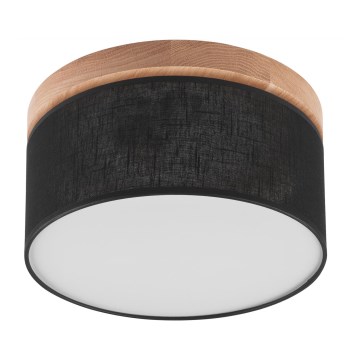 Brilagi - LED Deckenleuchte BELLADONNA 1xE27/15W/230V schwarz/Eiche