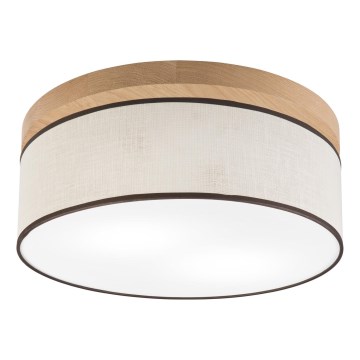 Brilagi - LED Deckenleuchte BELLADONNA 2xE27/15W/230V d 40 cm cremefarben/Eiche