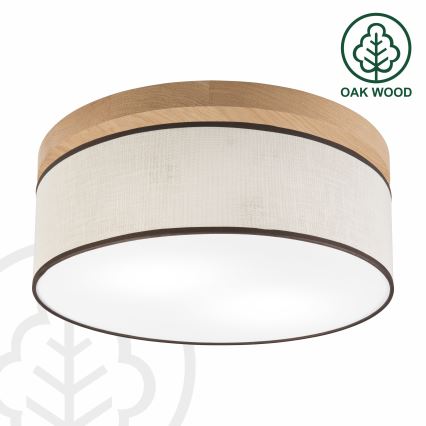 Brilagi - LED Deckenleuchte BELLADONNA 2xE27/15W/230V d 40 cm cremefarben/Eiche
