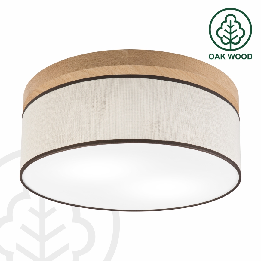 Brilagi - LED Deckenleuchte BELLADONNA 2xE27/15W/230V d 40 cm cremefarben/Eiche