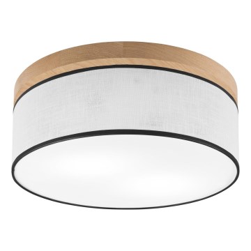 Brilagi - LED Deckenleuchte BELLADONNA 2xE27/15W/230V d 40 cm weiß/Eiche