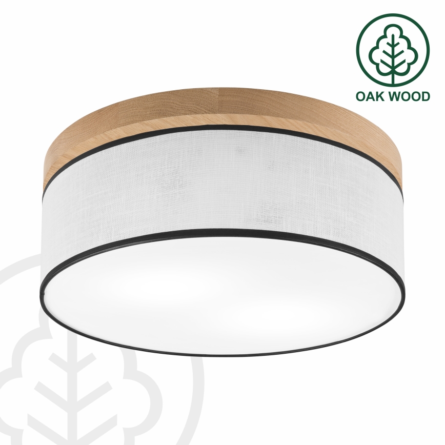 Brilagi - LED Deckenleuchte BELLADONNA 2xE27/15W/230V d 40 cm weiß/Eiche