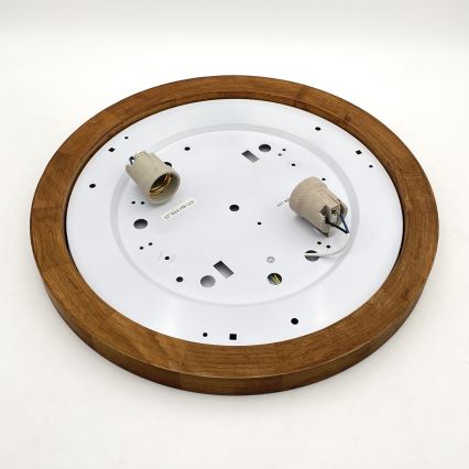 Brilagi - LED Deckenleuchte BELLADONNA 2xE27/15W/230V d 40 cm weiß/Eiche Kirsche