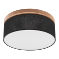 Brilagi - LED Deckenleuchte BELLADONNA 2xE27/15W/230V schwarz/Eiche