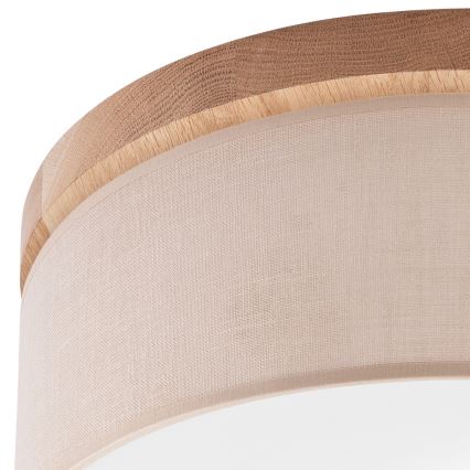 Brilagi - LED Deckenleuchte BELLADONNA 2xE27/15W/230V Ø 40 cm Beige/Eiche