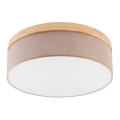 Brilagi - LED Deckenleuchte BELLADONNA 3xE27/15W/230V beige/Kiefer
