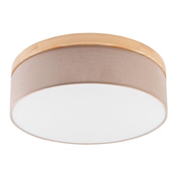 Brilagi - LED Deckenleuchte BELLADONNA 3xE27/15W/230V beige/Kiefer