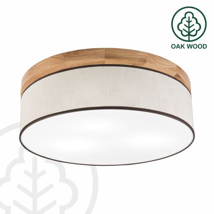 Brilagi - LED Deckenleuchte BELLADONNA 3xE27/15W/230V d 50 cm cremefarben/Eiche