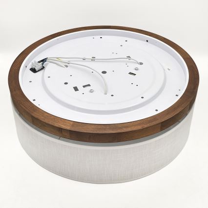 Brilagi - LED Deckenleuchte BELLADONNA 3xE27/15W/230V d 50 cm weiß/Eiche Kirsche