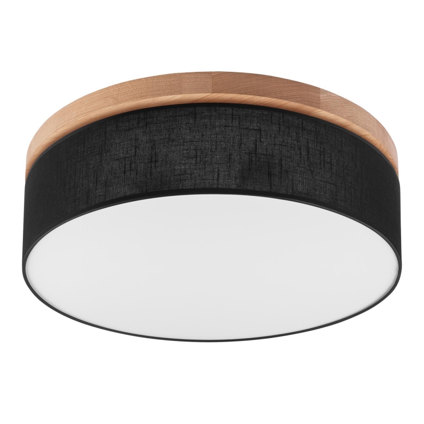 Brilagi - LED Deckenleuchte BELLADONNA 3xE27/15W/230V Ø 50 cm Schwarz/Eiche
