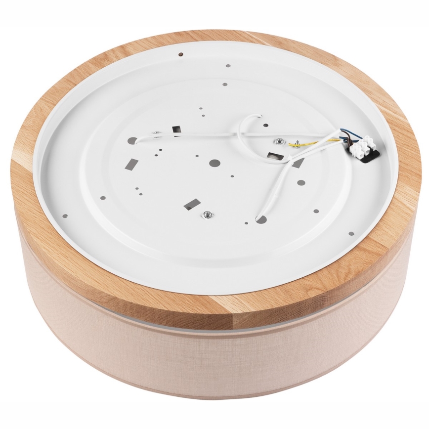 Brilagi - LED Deckenleuchte BELLADONNA 3xE27/15W/230V Ø 50 cm beige/Eiche