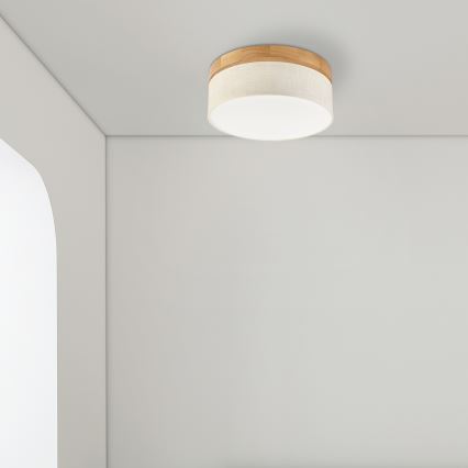 Brilagi - LED Deckenleuchte BELLADONNA LED/20W/230V Ø 30 cm creme/Eiche