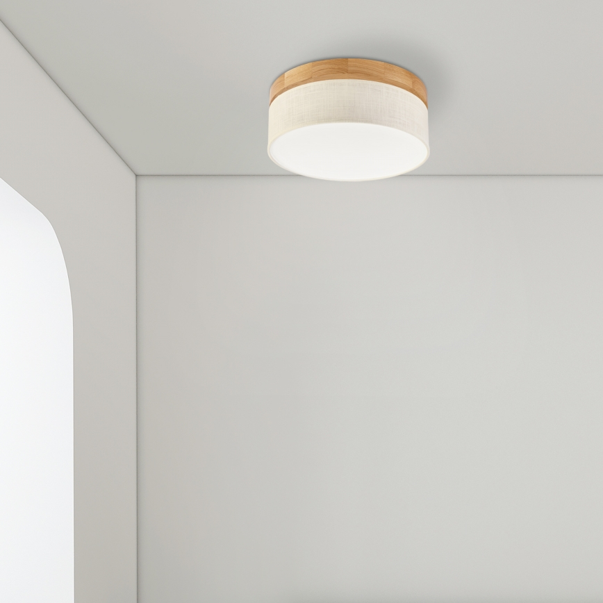 Brilagi - LED Deckenleuchte BELLADONNA LED/20W/230V Ø 30 cm creme/Eiche