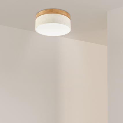 Brilagi - LED Deckenleuchte BELLADONNA LED/20W/230V Ø 30 cm creme/Eiche