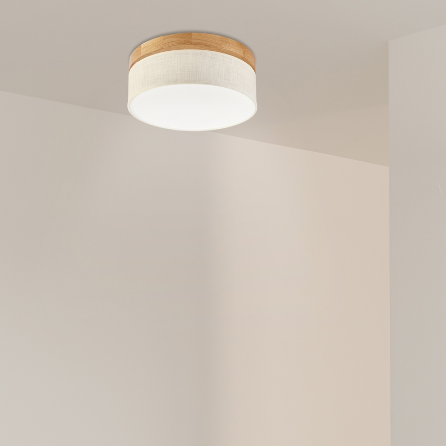 Brilagi - LED Deckenleuchte BELLADONNA LED/20W/230V Ø 30 cm creme/Eiche