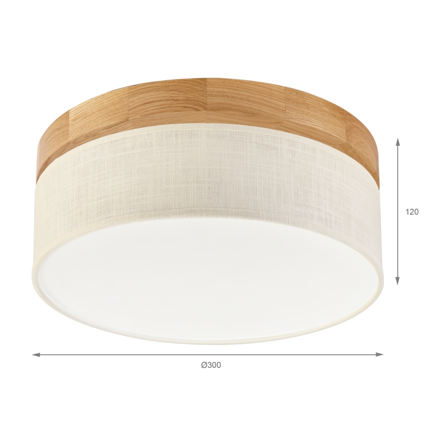 Brilagi - LED Deckenleuchte BELLADONNA LED/20W/230V Ø 30 cm creme/Eiche