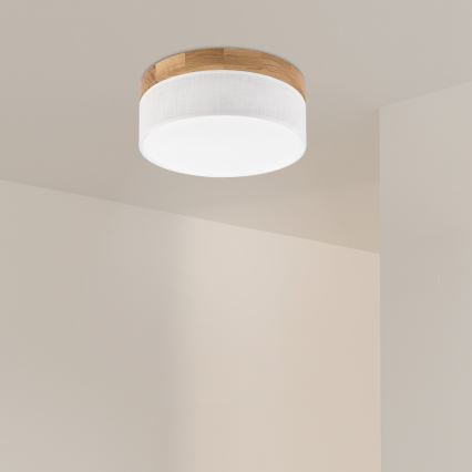 Brilagi - LED-Deckenleuchte BELLADONNA LED/20W/230V Ø 30 cm weiß/Eiche