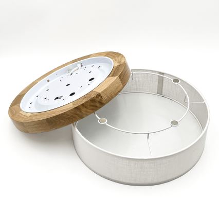 Brilagi - LED-Deckenleuchte BELLADONNA LED/20W/230V Ø 30 cm weiß/Eiche