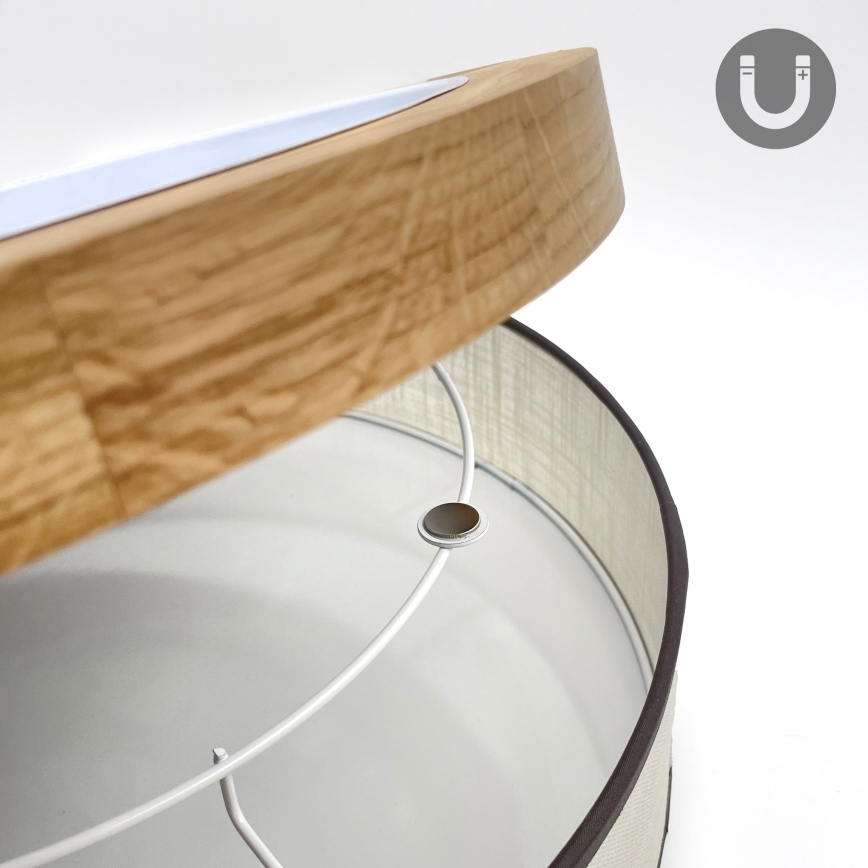 Brilagi - LED Deckenleuchte BELLADONNA LED/36W/230V Ø 40 cm cremefarben/Eiche