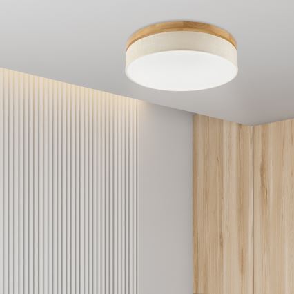 Brilagi - LED Deckenleuchte BELLADONNA LED/36W/230V Ø 50 cm creme/eiche