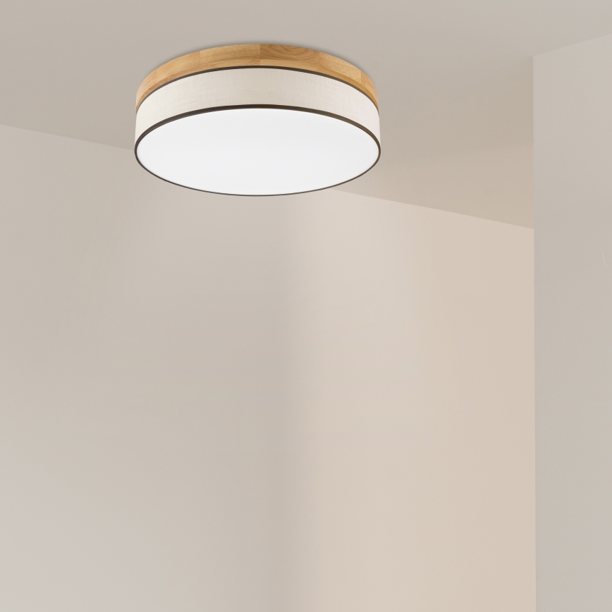 Brilagi - LED Deckenleuchte BELLADONNA LED/36W/230V Ø 50 cm creme/eiche