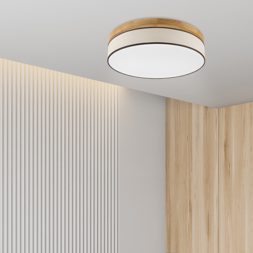 Brilagi - LED Deckenleuchte BELLADONNA LED/36W/230V Ø 50 cm creme/eiche