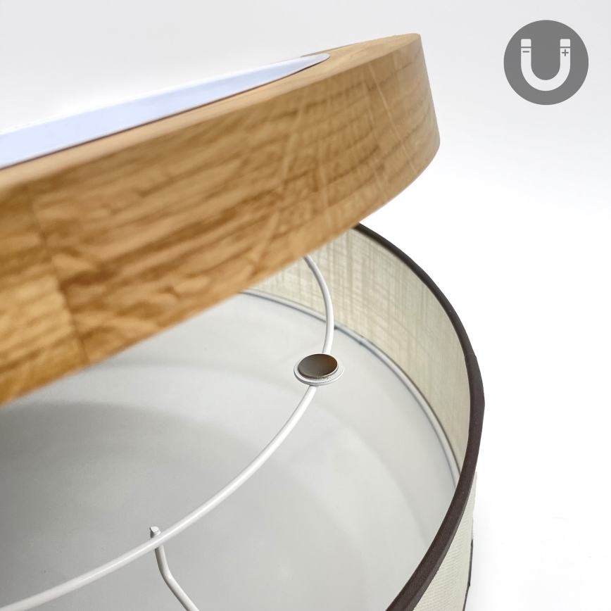 Brilagi - LED Deckenleuchte BELLADONNA LED/36W/230V Ø 50 cm creme/eiche