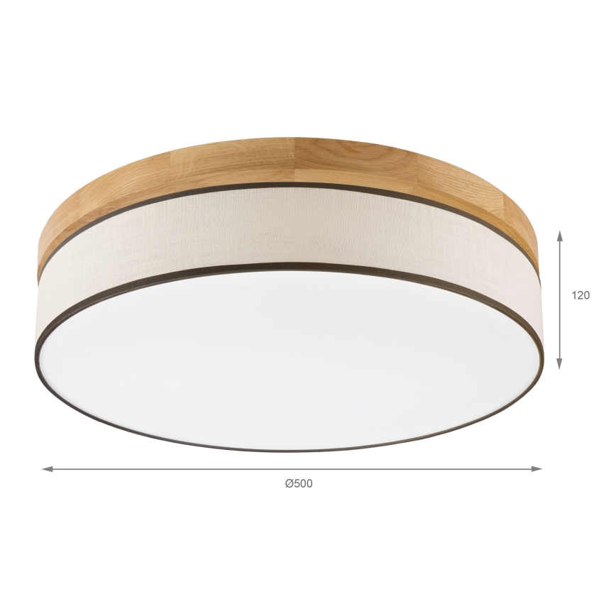 Brilagi - LED Deckenleuchte BELLADONNA LED/36W/230V Ø 50 cm creme/eiche