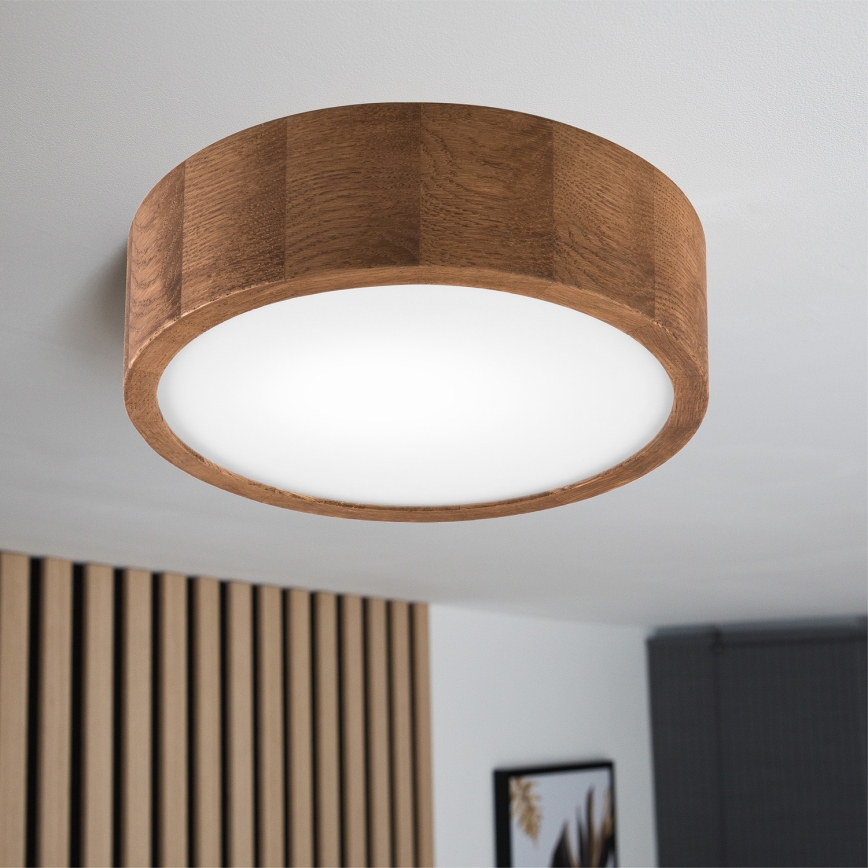 Brilagi - LED Deckenleuchte CARVALHO 1xE27/60W/230V Eiche-Kirsche Ø 27 cm