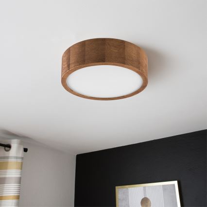 Brilagi - LED Deckenleuchte CARVALHO 1xE27/60W/230V Eiche-Kirsche Ø 27 cm