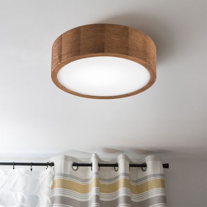 Brilagi - LED Deckenleuchte CARVALHO 1xE27/60W/230V Eiche-Kirsche Ø 27 cm