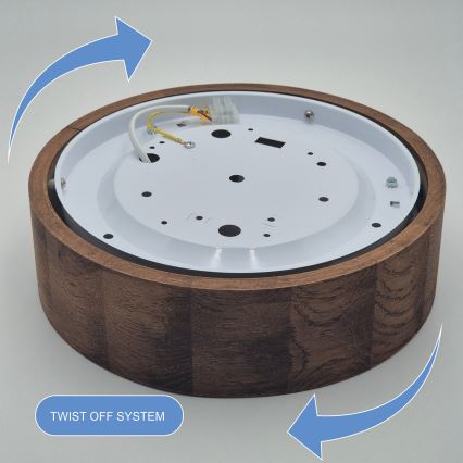 Brilagi - LED Deckenleuchte CARVALHO 1xE27/60W/230V Eiche-Kirsche Ø 27 cm