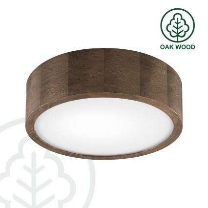 Brilagi - LED Deckenleuchte CARVALHO 1xE27/60W/230V Eiche Nussbaum Ø 27 cm
