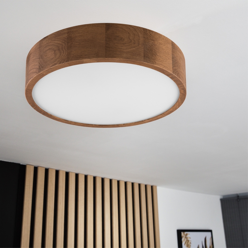Brilagi - LED Deckenleuchte CARVALHO 2xE27/60W/230V Eiche-Kirsche Ø 37 cm
