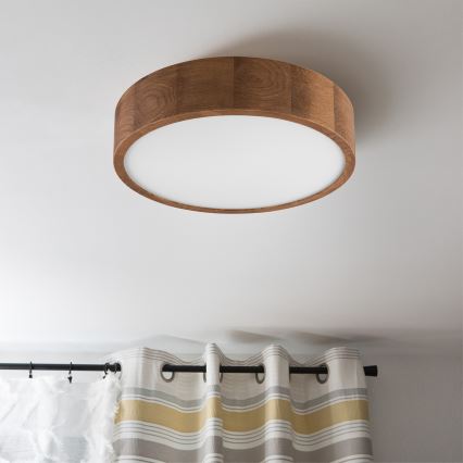 Brilagi - LED Deckenleuchte CARVALHO 2xE27/60W/230V Eiche-Kirsche Ø 37 cm