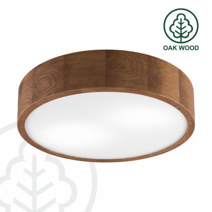 Brilagi - LED Deckenleuchte CARVALHO 2xE27/60W/230V Eiche-Kirsche Ø 37 cm