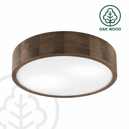 Brilagi - LED Deckenleuchte CARVALHO 2xE27/60W/230V Eiche Nussbaum Ø 37 cm
