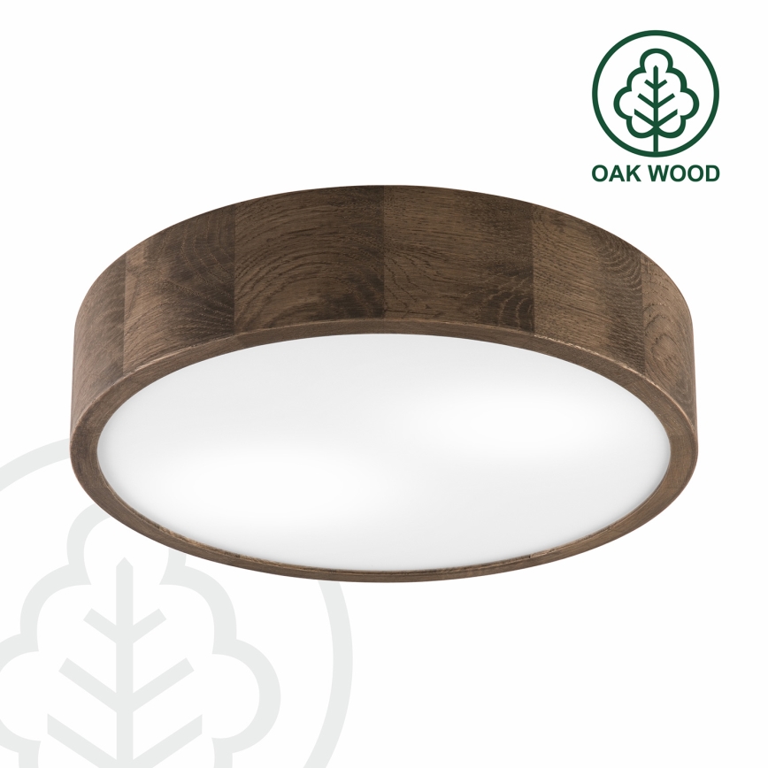 Brilagi - LED Deckenleuchte CARVALHO 2xE27/60W/230V Eiche Nussbaum Ø 37 cm