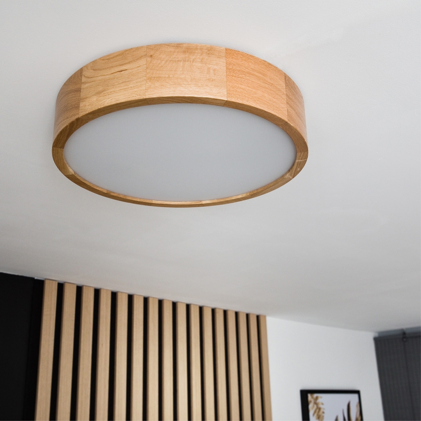 Brilagi - LED Deckenleuchte CARVALHO 2xE27/60W/230V Eiche Ø 37,5 cm