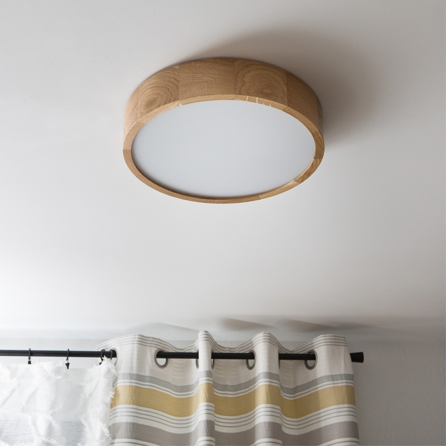 Brilagi - LED Deckenleuchte CARVALHO 2xE27/60W/230V Eiche Ø 37,5 cm