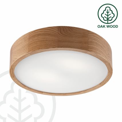 Brilagi - LED Deckenleuchte CARVALHO 2xE27/60W/230V Eiche Ø 37,5 cm