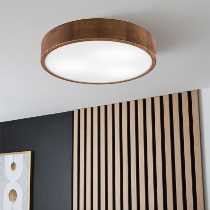 Brilagi - LED Deckenleuchte CARVALHO 3xE27/60W/230V Eiche-Kirsche Ø 47 cm